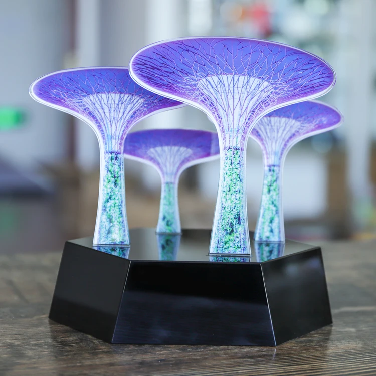 product color printing customize k9 black glass crystal premium trophy famous supertree singapore garden by the bay-31