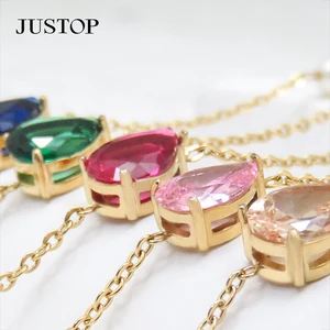 Fashion Crystal Fine Jewelry Dainty 18k Gold Plated Colorful Zircon Bracelet for Girls Stainless Steel Jewelry