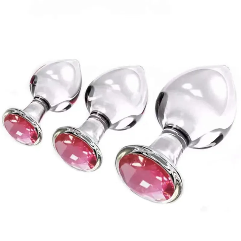anal glasdildo Up To 85% Off on Crystal Glass Dildo Anal Butt main image 1