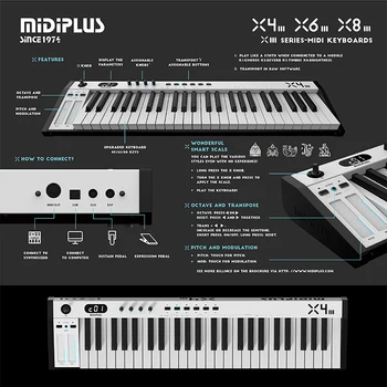 Midiplus X4 III 49-Key USB MIDI Controller - Professional Compact
