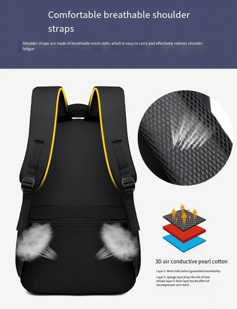 customizable business laptop bags and large capacity 16 inch computer backpack travel bags Waterproof Student Travel School Bag