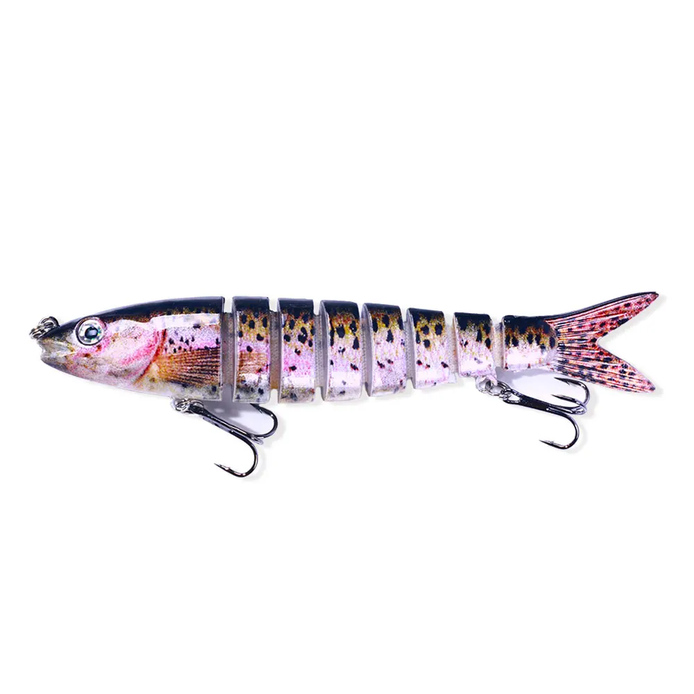 Esca Dura Wobbler HENGJIA Snodata 8 Segmenti - 10cm 11,4g - Affondante Per Pesce Persico Luccio