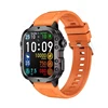 4 Orange Silicone + black silicone strap