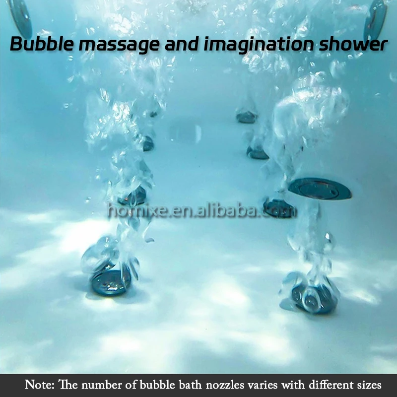 Homixe Bathroom Luxury Colored Light Bathtub Transparent Silicone Bath