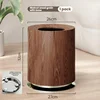 Carrello con Ruote 12L in Legno con Finitura Effetto Noce