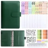 Deep green(shell+budget card+zipper bag+note+sticker+clear rule)