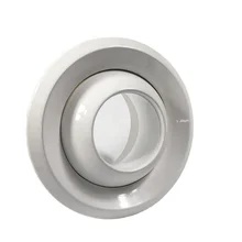 Ventilation air condition aluminum alloy air duct vent round eye ball nozzles hvac jet nozzle diffuser