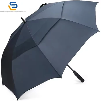 QDshensuli Custom Promotional Advertisement Umbrella Golf Gift Windproof Auto Open Golf Umbrella Business umbrella for outdoors