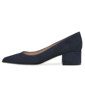 Pointed Toe Ladies Midi Heels for Graduation Work Office Woman Court Shoes Low Block Heel Pumps