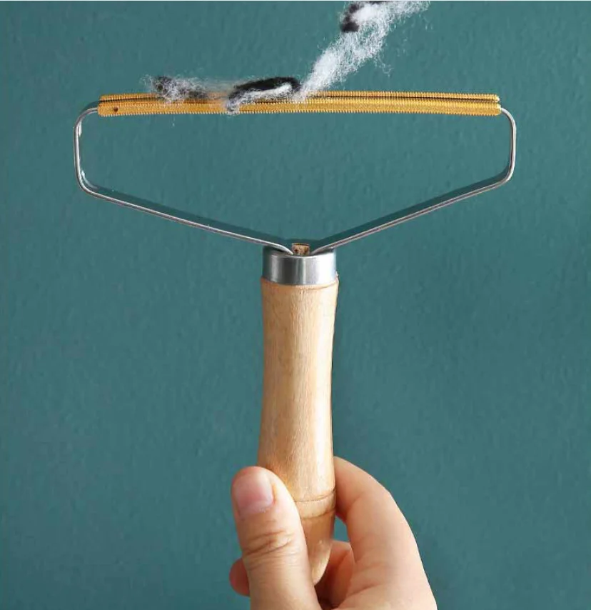 china hot selling wooden metal clothing shaver shave wool implement portable lint remover