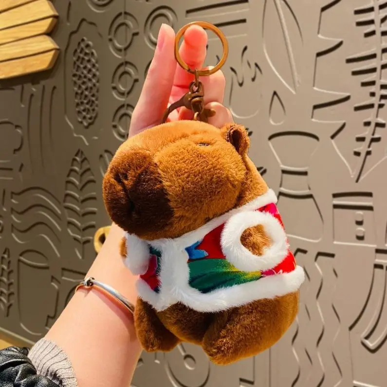 Portachiavi Statuetta capibara con moschettone pendente