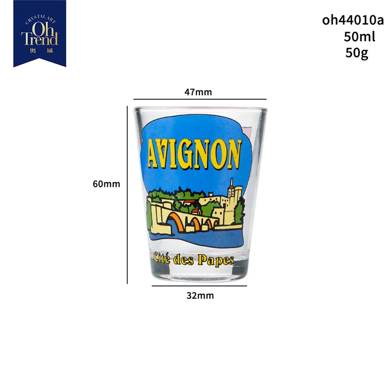Design 35ml 1oz Set 50ml Wholesale Frosted Souvenir logo Sublimation Tequila Bulk Custom Glass Shot Glasses