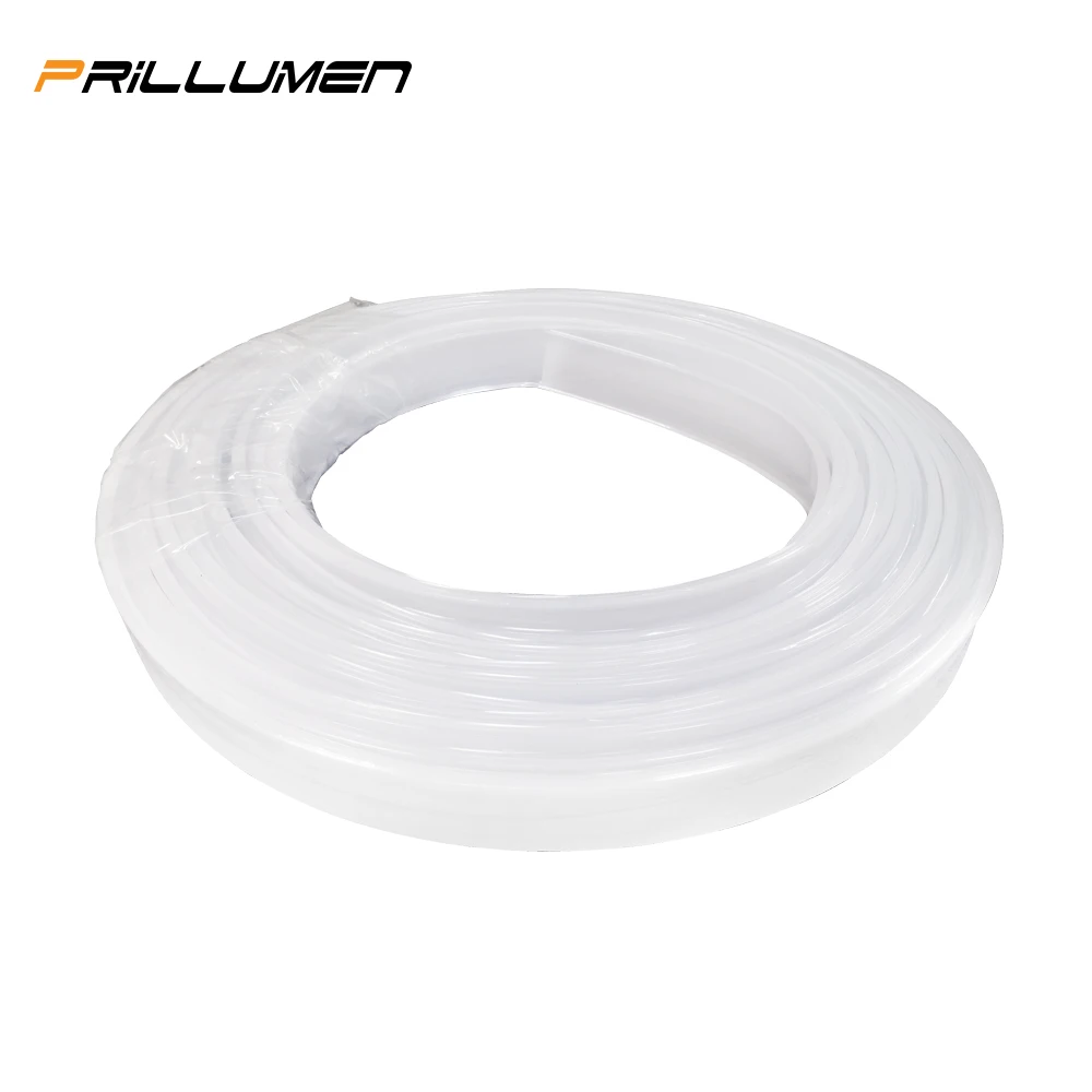 Светодиодная пластиковая трубка двухцветная прозрачная и белая крышка из поликарбоната