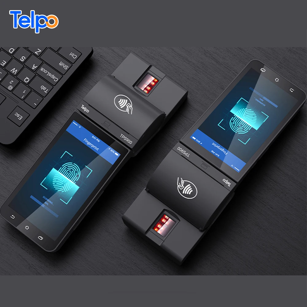 Telpo Android 10 POS Handheld Mobile Credit Card Machine With Printer