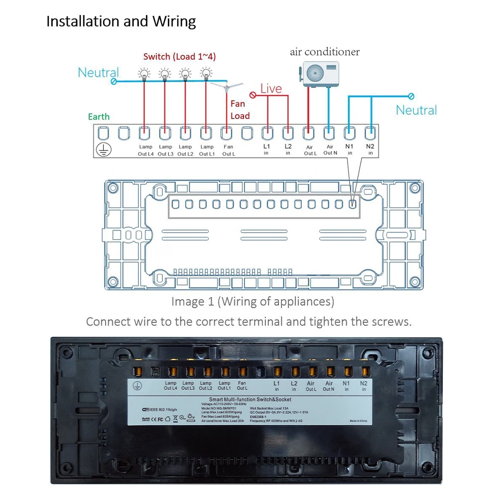 Factory Direct Sales Multifunctional Smart Switch Oem/Odm Smart Wifi Switch Usb+Type c Interface Intelligent Switch Socket