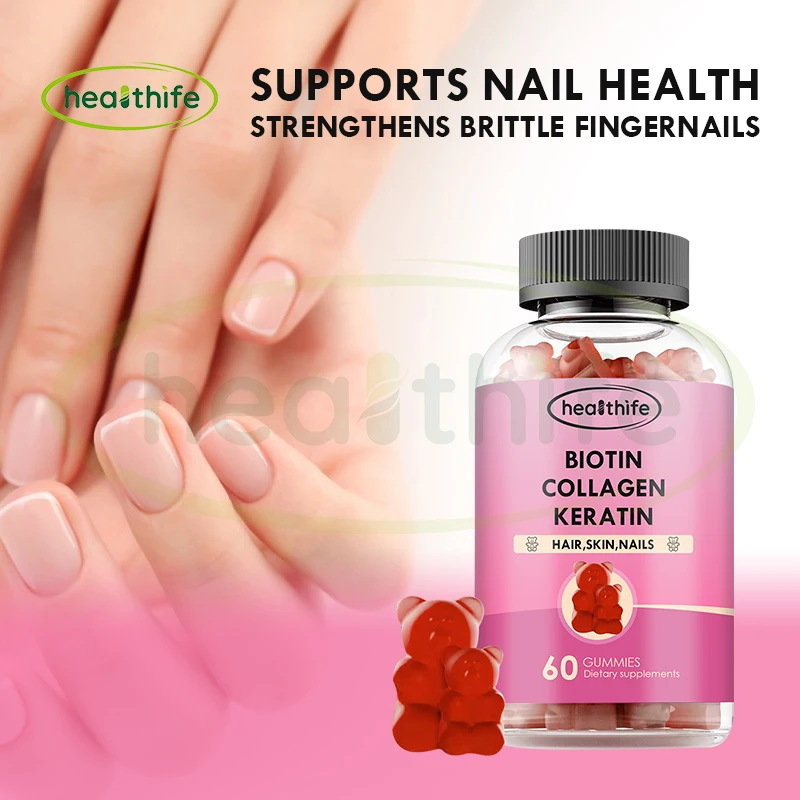 Supplement Skin Nails Hair Growth Gummies Vitamins Multivitamin Vegan ...