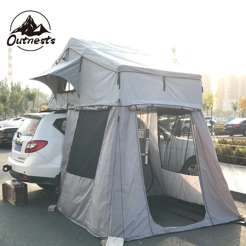 4x4 Outdoor Camping Offroad 4WD SUV Car Roof Top Tent with Annex