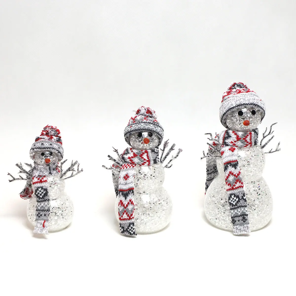 decor led christmas flat glass ornament snowmen white decoration classic glass christmas ornaments