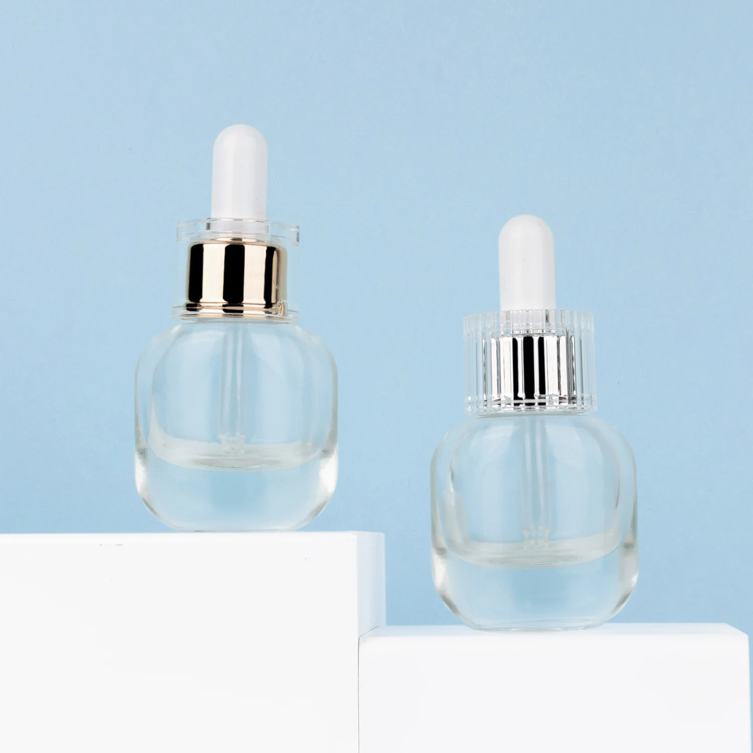 luxury 15ml empty skincare serum glass dropper bottle 30ml cosmetic lotion bottle for packaging factory