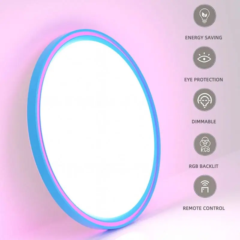 Modern LED Ceiling Light with RGB Auxiliary Panel Pop Designs for Home Bedroom Living Room Residential Ceiling Led Light