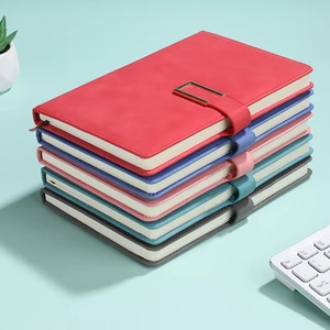 Customized A5 PU Leather Notebook Printed Logo Daily Monthly Planner Journal Hardbound Diary and Note Book