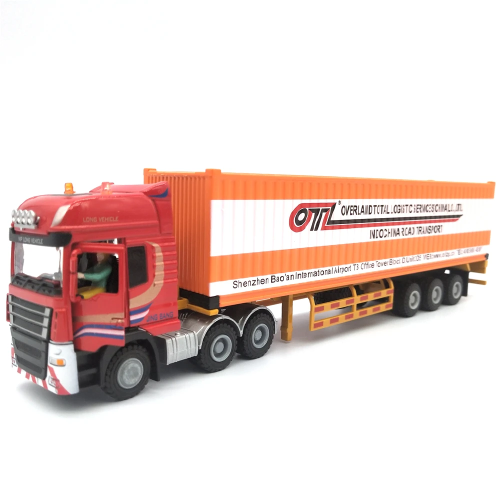 28cm Container Corporation of India mini container truck model 1:50 container truck model gifts O.A.S ship model