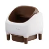 5550665 cm lettiera per gatti intelligente stile aperto da 76 litri, bianco kaki