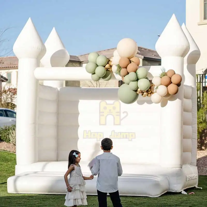13x13 Белый прыгающий замок домик для взрослых коммерческий надувной батут вечеринки