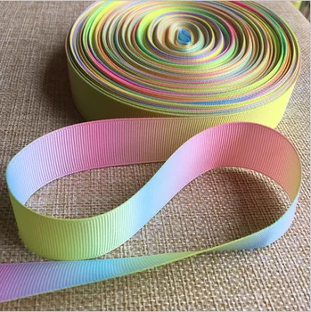 DIY Macaroon Gradient Colour Grosgrain Rainbow Decoration Ribbon