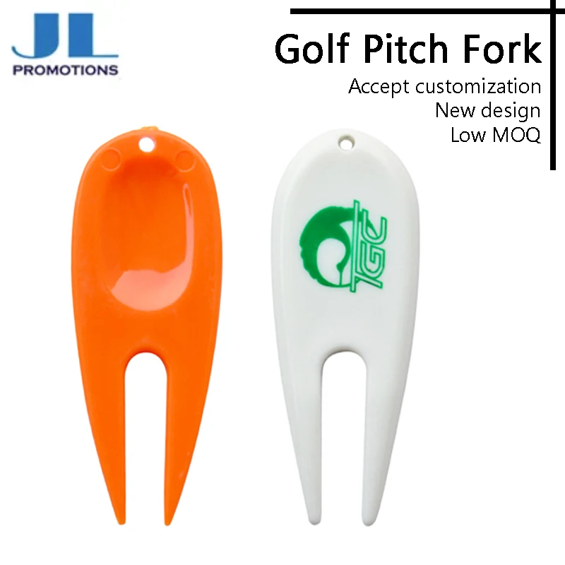 Wholesale 7cm Custom Logo Plastic Divot Tools Plastic Golf Pitch Fork