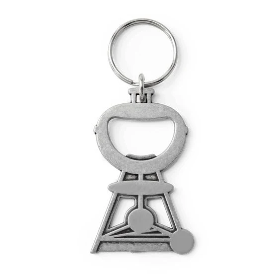 Wholesale Custom Logo Beer Corkscrew Push Down Engravable Key Ring Chain Metal Wine Bottle Opener factory