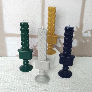 Handmade multicolor Shabbat candles Limited time Promotion Jewish woven havdalah Votive candles for Religious Use