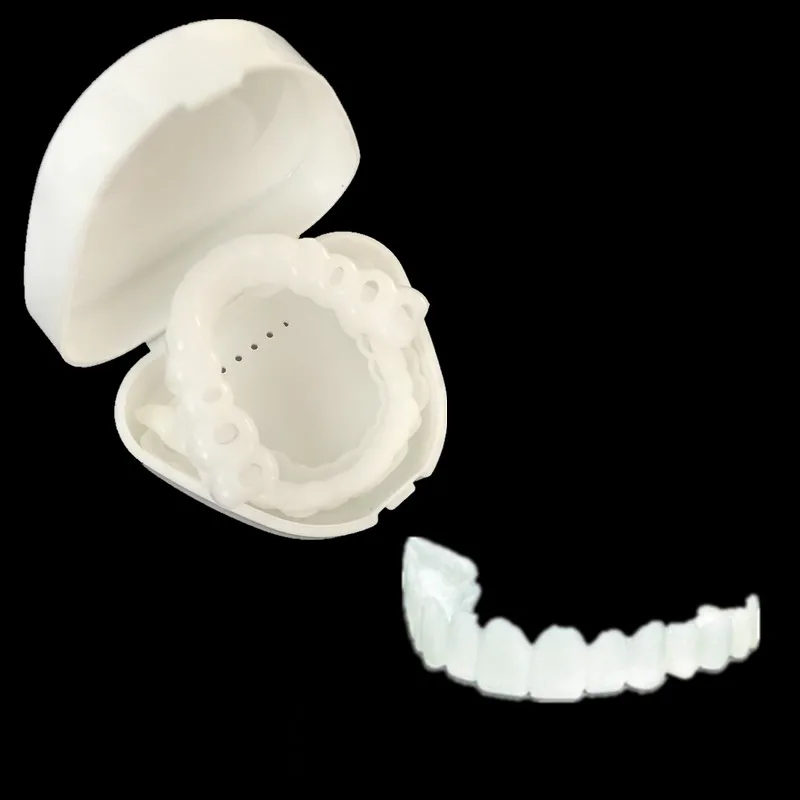 Snap Smile Customized  Label Upper and Lower False Teeth Cover Perfect Smile Veneers Comfort Fit Flex Denture Braces