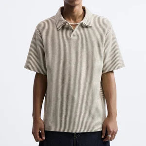 Wholesale Custom  High Quality Blank Men Polo Shirt Oversize Summer Cotton Custom Logo Polo Shirt Solid Color Square Collar