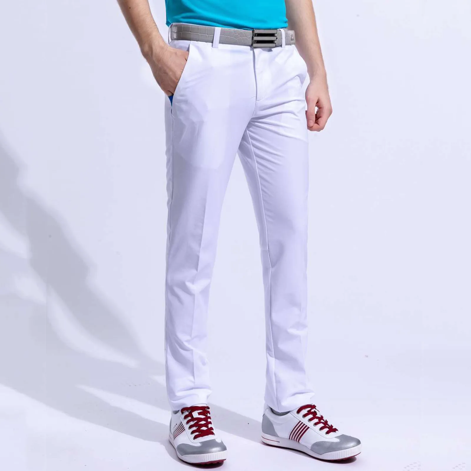 slim fit stretch golf pants