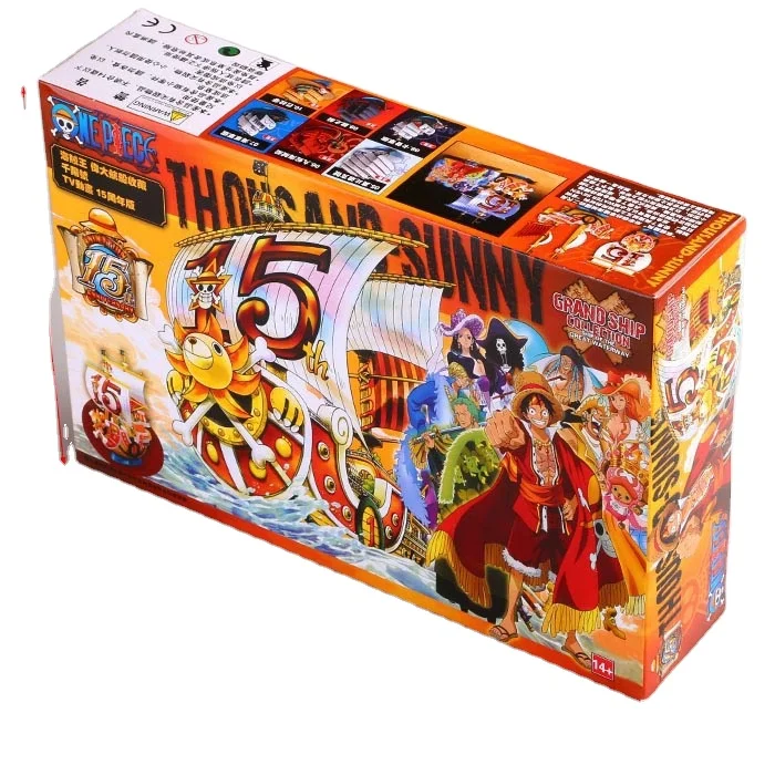 One Pieces Pirate Ship Assembled Model Rover Thousand Sunny Going Merry Kids Splicing Toys Anime PVC Figure