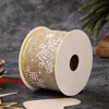 Silver Glitter Snowflake Ribbon