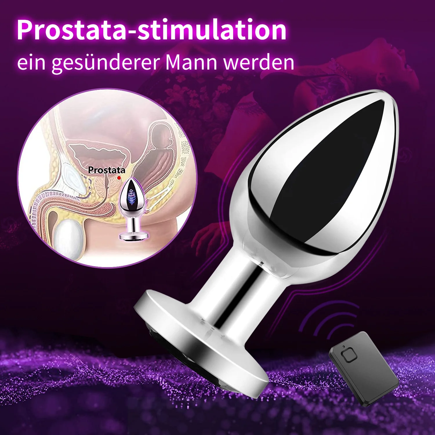 2022 New Adult Sex Toy Wireless Remote Control Fetish Prostate Metal Anal  Plug Vibrator