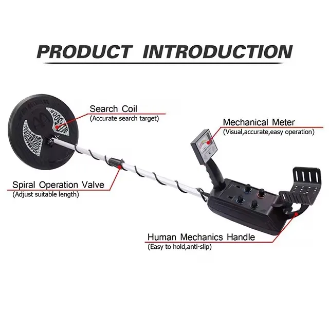 MD5008 Underground Metal Detector Ground-Searching Gold/Treasure Hunter Testing Equipment for Gold Coins