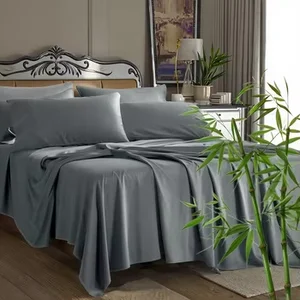 OEKO-TEX Natural Silk Soft Smooth  Bamboo Fabric Bedding Sheet  Duvet Cover Set Hot Selling for Home Hotel 100% Bamboo Sheet