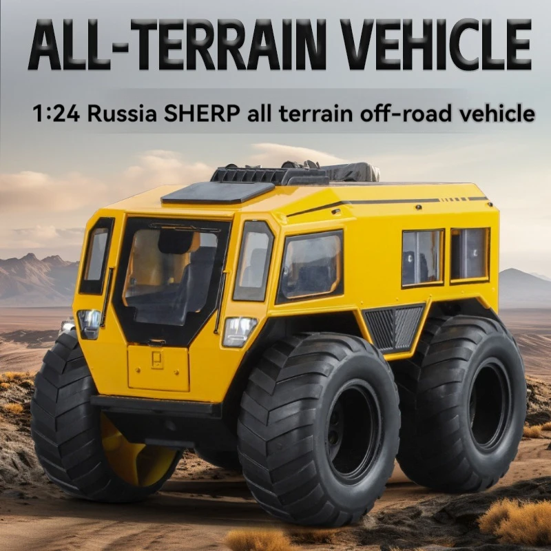 Diecast Model Car 1:24 Russian SHERP All-terrain explorer with Sound and Light Pullback Door Open Decorate Metal Car Mode