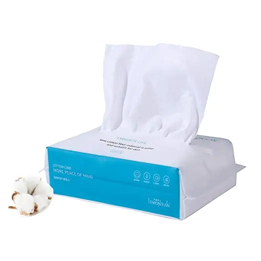 100% Facial cotton Tissue,Soft Dry Wipe, Dry and Wet Use, Cleansing Cotton Wipe for Sensitive Skin