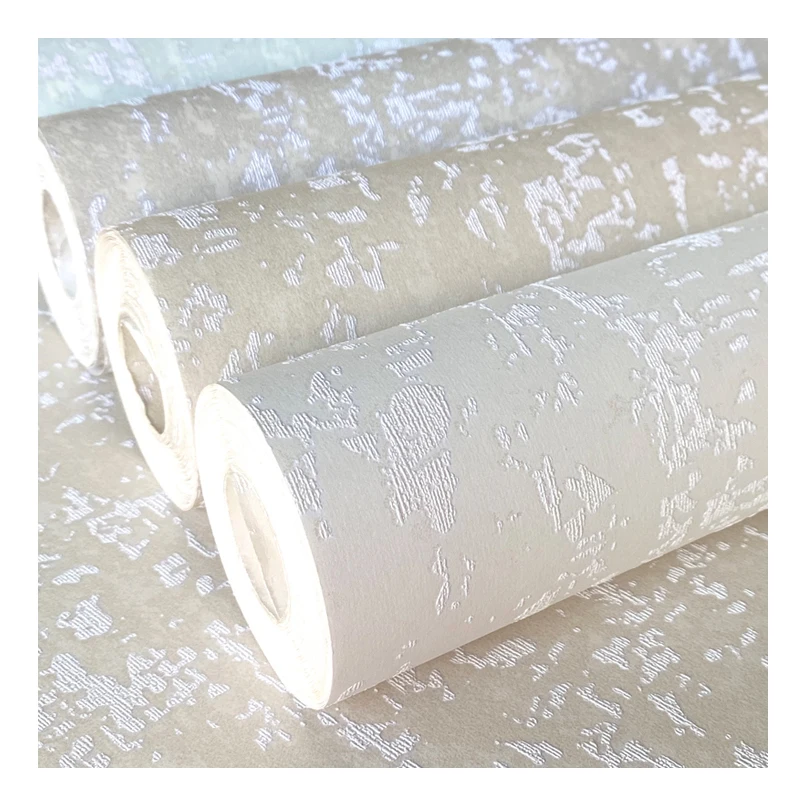 Modern Simple Silicon Bath Clay Non-Woven Wallpaper for Interior Wall Decoration of Living Room Bedroom Hotel or Office