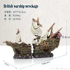 British warship wreckage