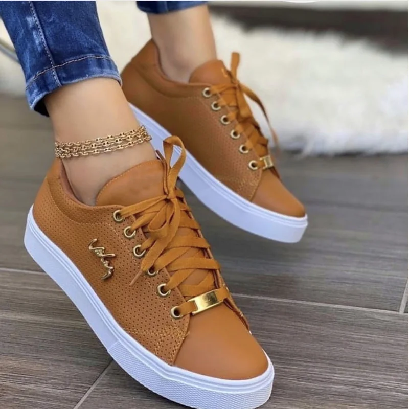 Women 2022 Fashion Round Toe Platform Shoes Size 43 Casual Shoes Women Lace  Up Flats Loafers - Buy Casual Shoes Women Product on 