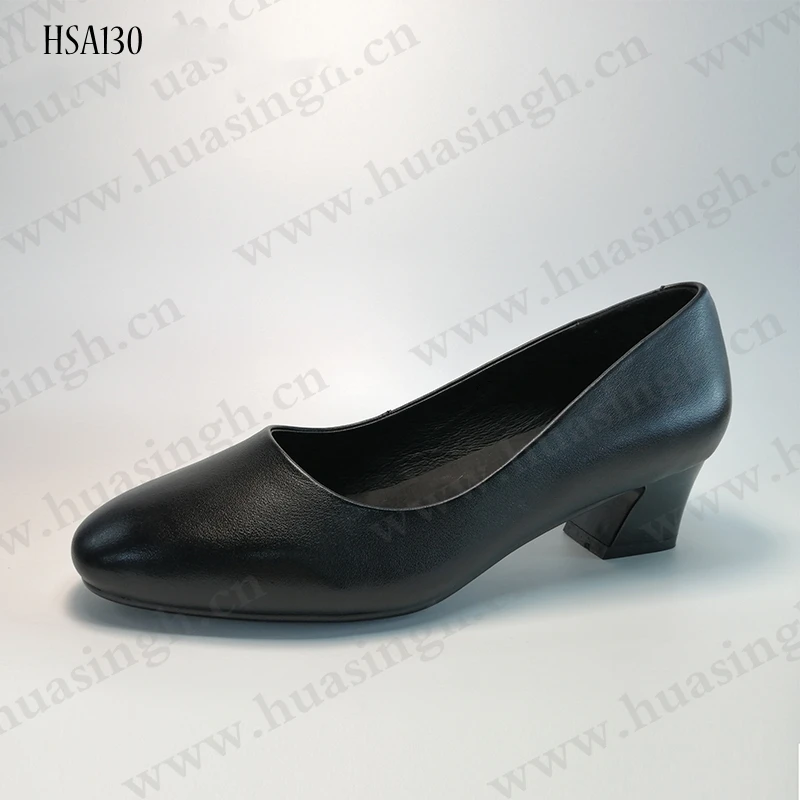 LXG,airport Staff Middle-heel Long Time Standing Comfortable Dress Shoes Women Size Round Toe Lady Uniform Shoes HSA130