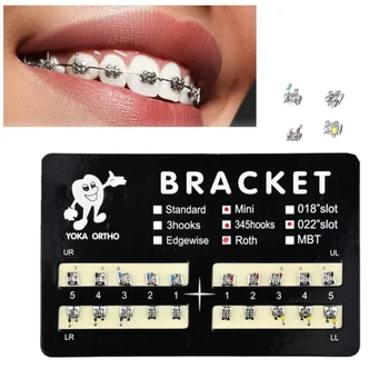 Dental Orthodontics Metal Brackets Mini Braces 022  Slot Roth 345 Hooks  for Dentist Clinic Material