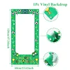 GREEN football style birthday photo backdrop