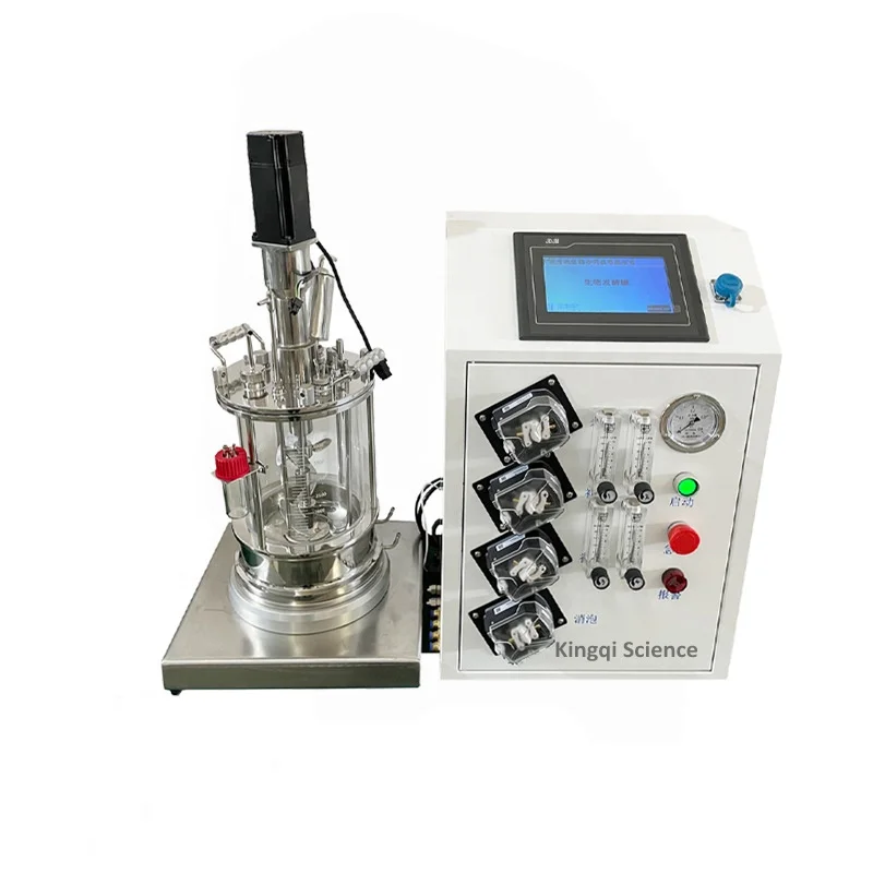 Lab Scale Bioreactor Laboratory Small Glass Bioreactor Fermenter L L L L L L Bench Top