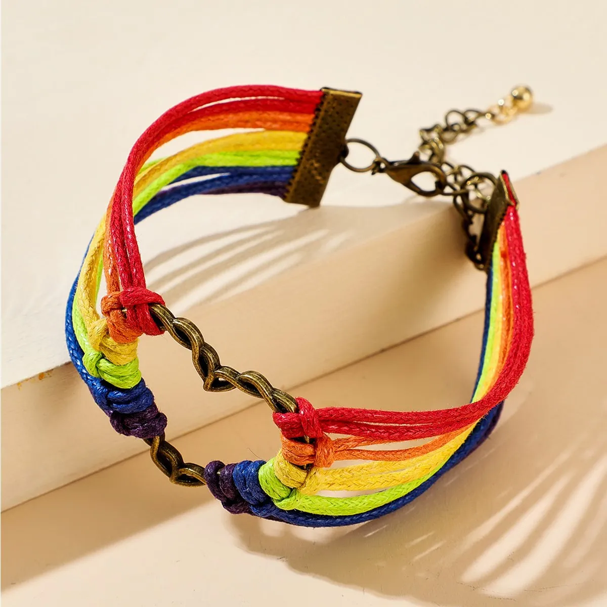 100 Models Manufacturer LGBTQ PRIDE Wrap Bracelet Love Wins Follow Your Heart Rainbow Leather Cord LGBT Bracelets for Women